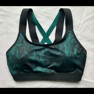 C9 by Champion teal snake print crossback sports bra - LIKE NEW/NEVER WORN